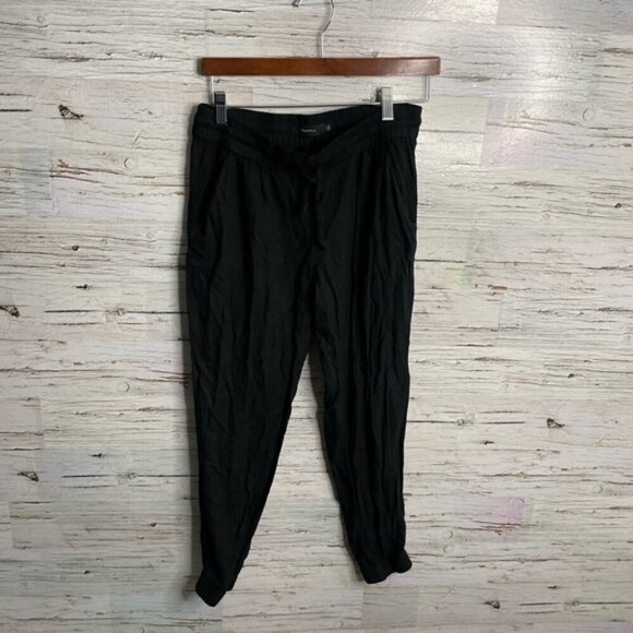 Talula Los Feliz Rayon Drawstring Jogger Style Pants Aritzia size small black - Picture 1 of 12